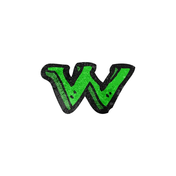 Letter w — Stock Vector