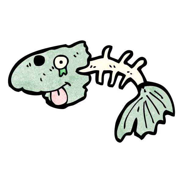 古い魚の骨 — ストックベクタ