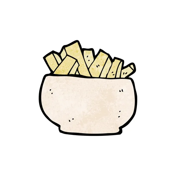 Cuenco de patatas fritas — Vector de stock