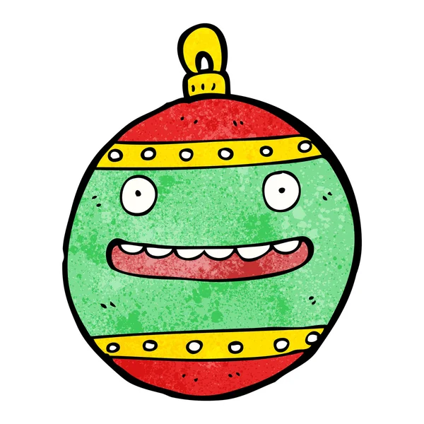 Dibujos animados Navidad bauble — Vector de stock