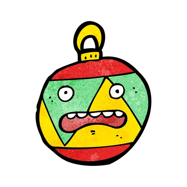 Cartoon xmas bauble — Stockvector