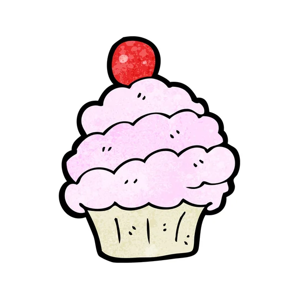 Cherry cupcake kreslený — Stockový vektor