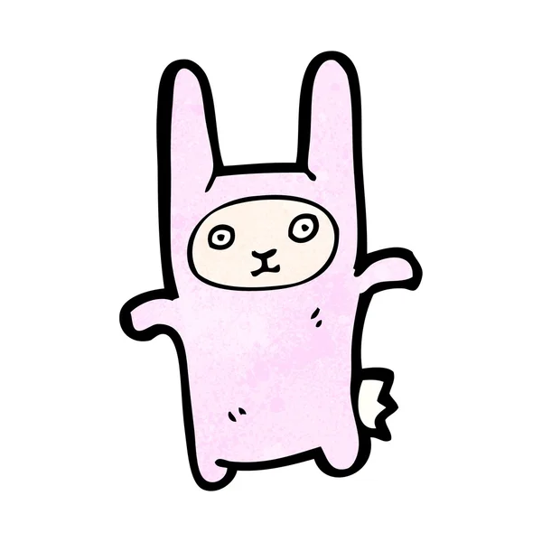 Bizarre petit lapin dessin animé — Image vectorielle