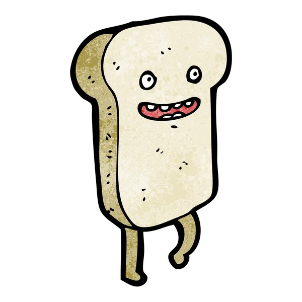 Verrückte Scheibe Brot Cartoon — Stockvektor
