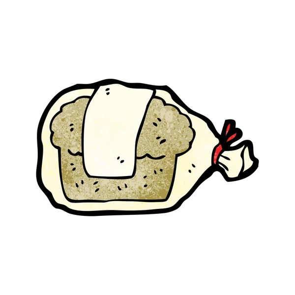 パンの袋に入れられたパン — ストックベクタ