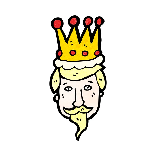 Γελοιογραφία κεφάλι του βασιλιά — Διανυσματικό Αρχείο