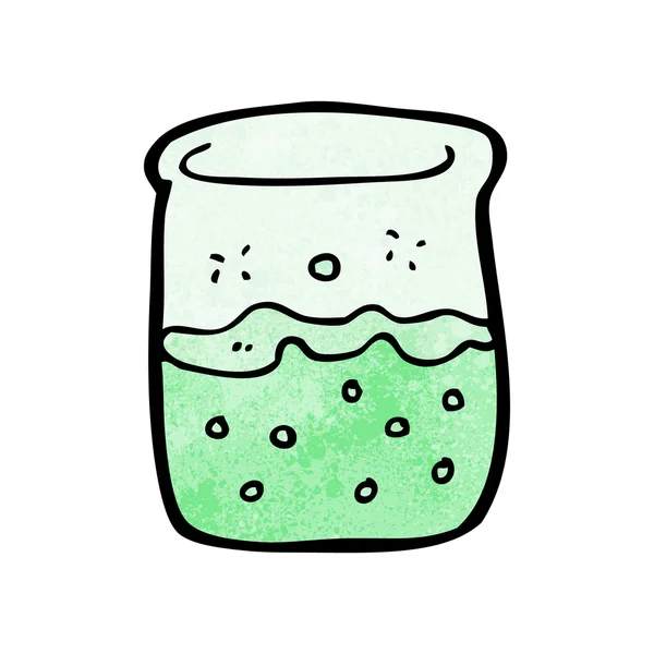 Ciencia de dibujos animados vaso de precipitados — Vector de stock