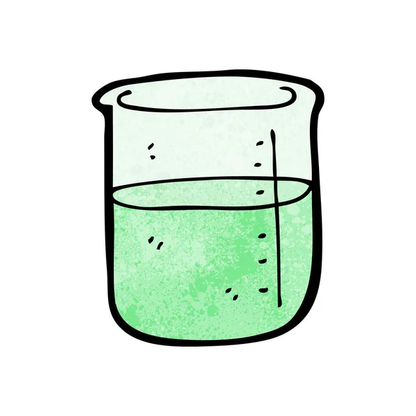 Ciencia de dibujos animados vaso de precipitados — Vector de stock