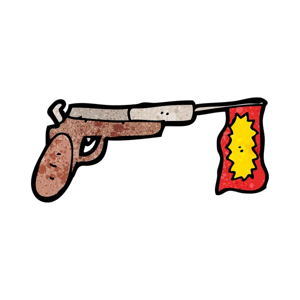 Joke gun dessin animé — Image vectorielle