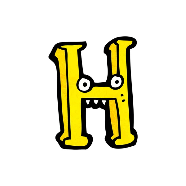 Cartoonbuchstabe h — Stockvektor