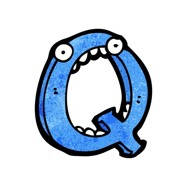 Caricature lettre Q — Image vectorielle