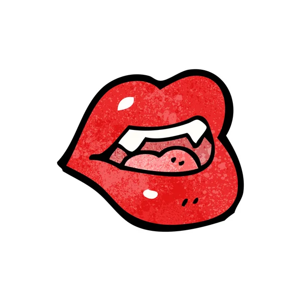 Cartoon vrouwelijke lippen — Stockvector