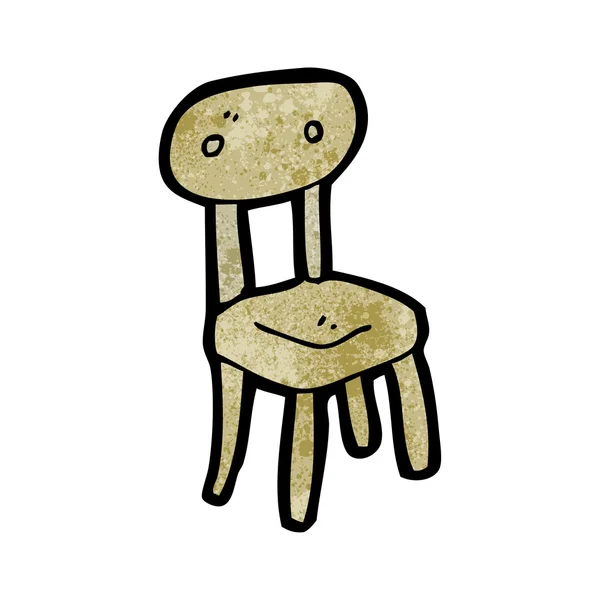 (растровый вариант) мультяшный старый деревянный стул — стоковый вектор