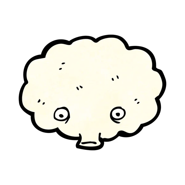 Nuvola soffiando vento cartone animato — Vettoriale Stock