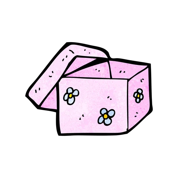 (Raster-Version) Geschenkbox öffnen Cartoon — Stockvektor