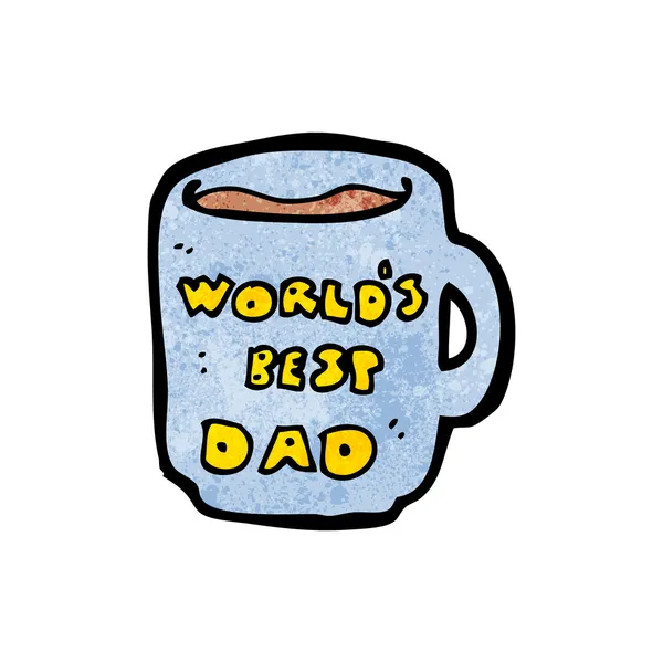 Dünyanın en iyi baba kupa — Stok Vektör