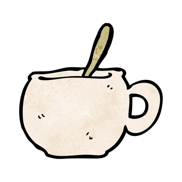 Tasse à café avec une cuillère — Image vectorielle