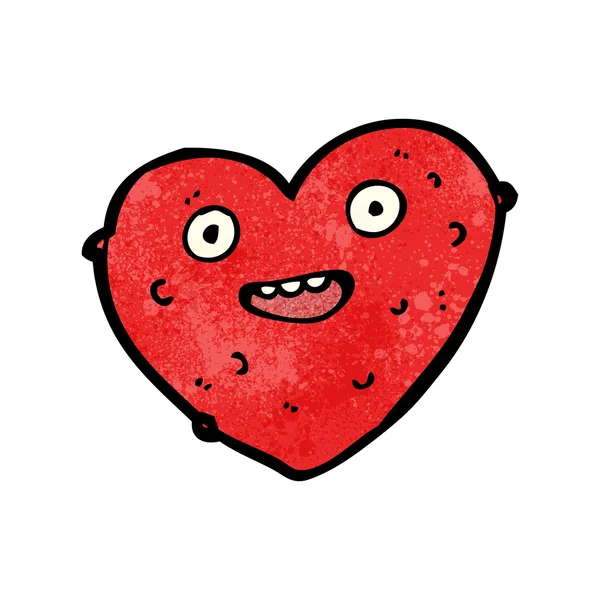 Amor bruto corazón de dibujos animados — Vector de stock