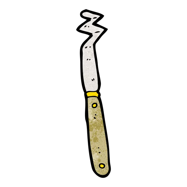 Cuchillo doblado de dibujos animados — Vector de stock