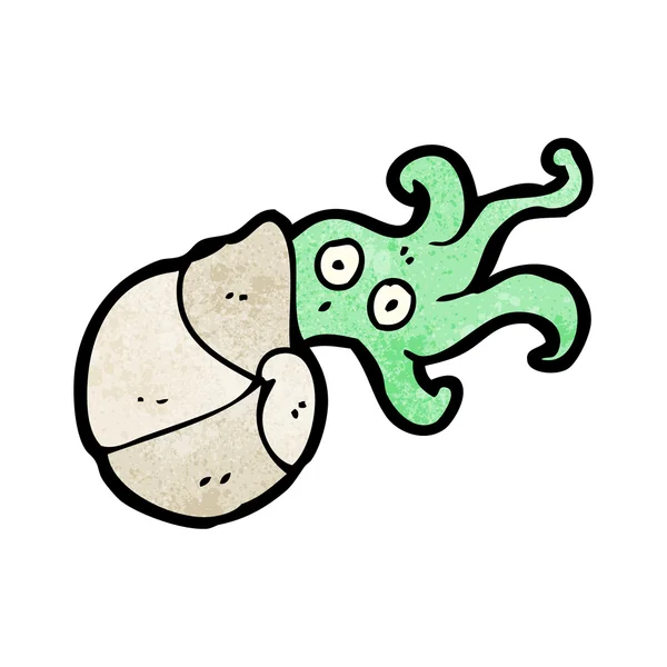 Cartoon nautilus squid — Stockvector