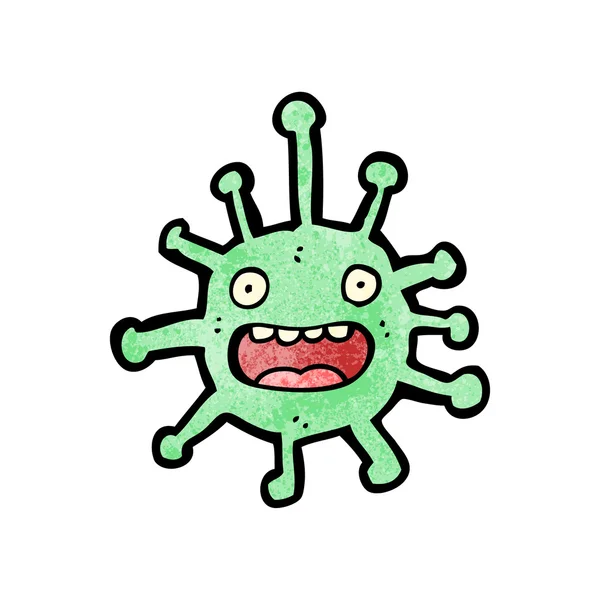 Grito virus de la gripe de dibujos animados — Vector de stock