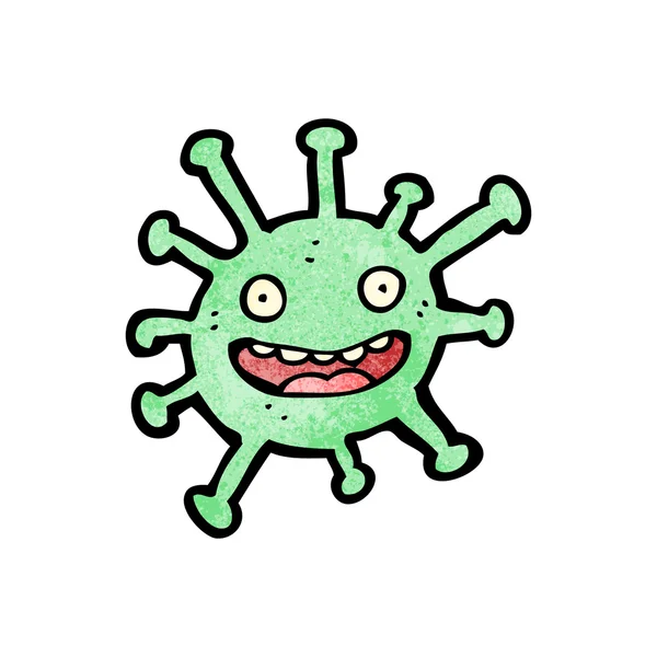 Grito virus de la gripe de dibujos animados — Vector de stock