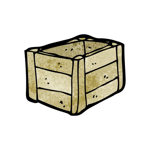 Dřevěná přepravka kreslený — Stockový vektor