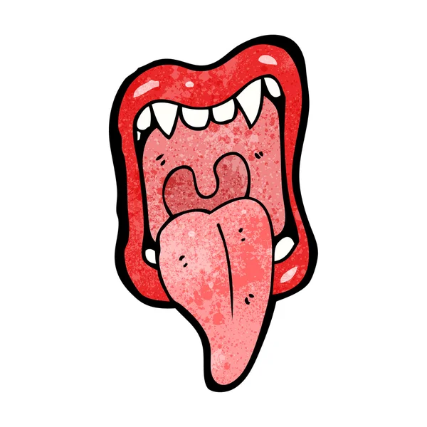 Alloween open mouth cartoon — Stock Vector