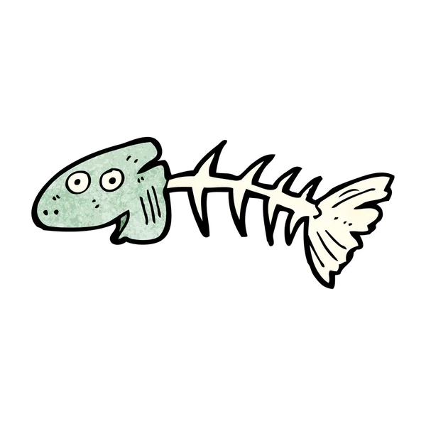 Dibujos animados huesos de pescado feliz — Archivo Imágenes Vectoriales