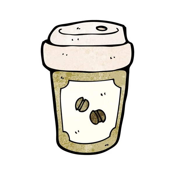 Neem uit koffie cartoon — Stockvector