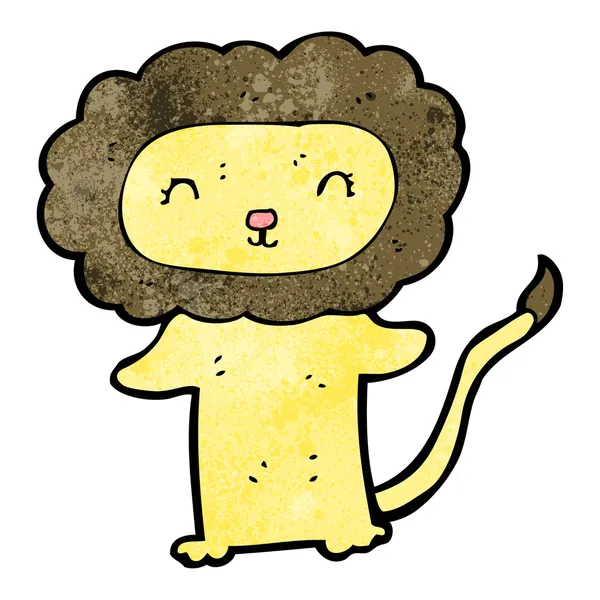 León de dibujos animados lindo — Vector de stock