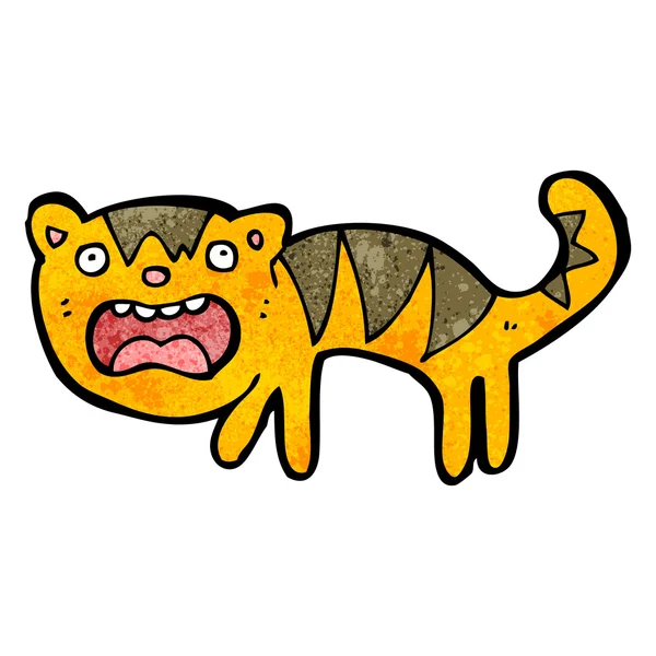 Ürkek tiger karikatür — Stok Vektör