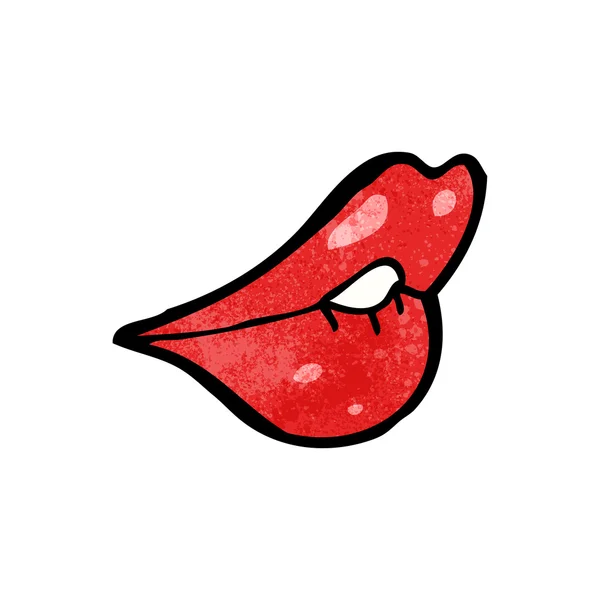 Sexy lips cartoon — Stock Vector