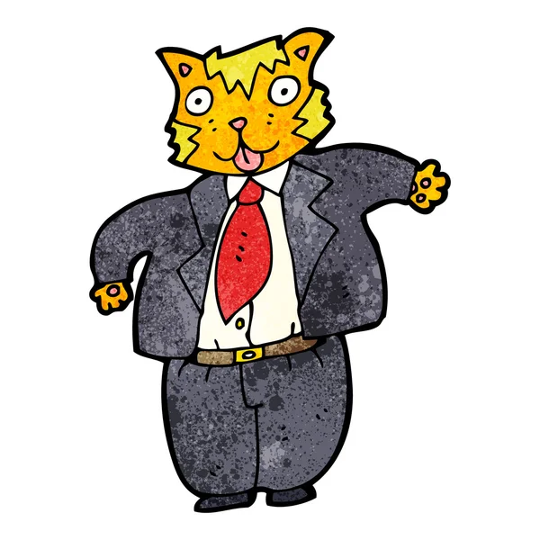 Fat cat bankier cartoon — Stockvector