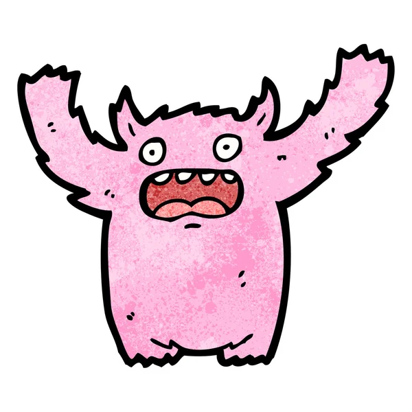 Růžové monstrum kreslený — Stockový vektor