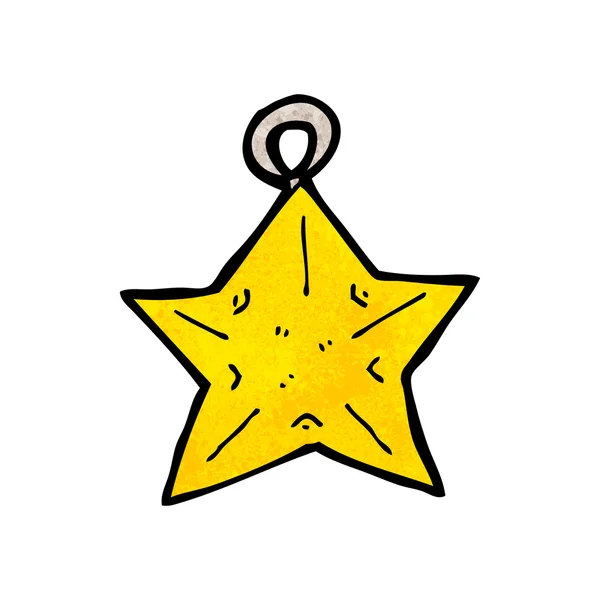 Christmas star dekoration tecknade — Stock vektor