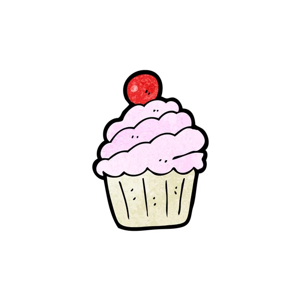 Cherry cupcake dibujos animados — Vector de stock