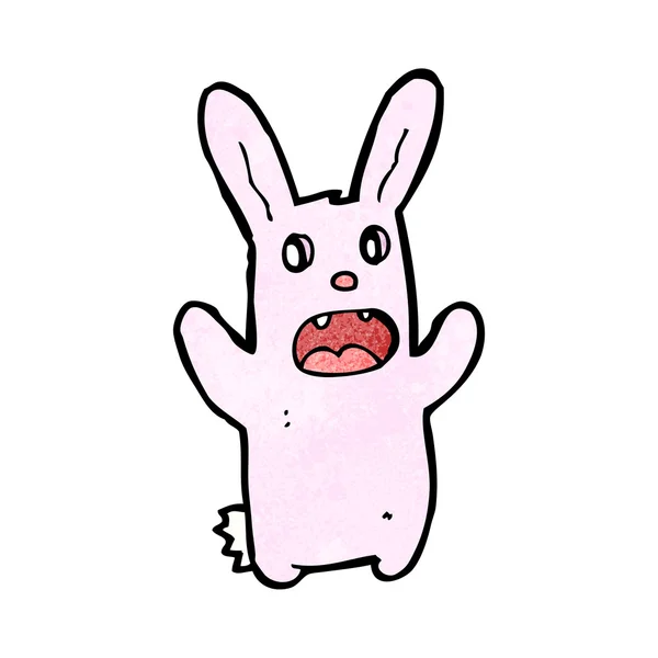Kreslený růžový králíček — Stockový vektor