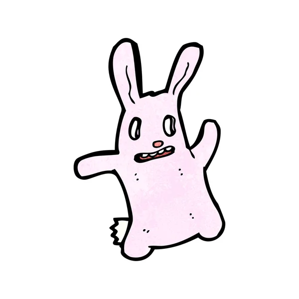 Lapin lapin rose dessin animé — Image vectorielle