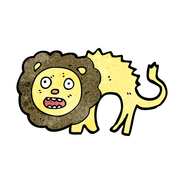 León de dibujos animados lindo — Vector de stock