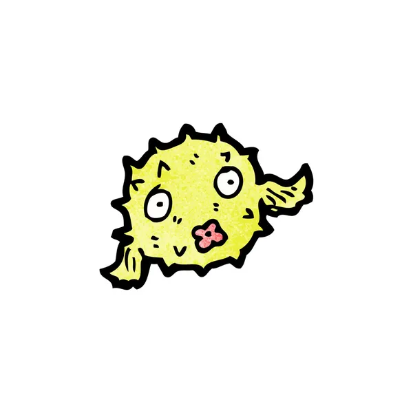 Puffer ryba kreslený — Stockový vektor