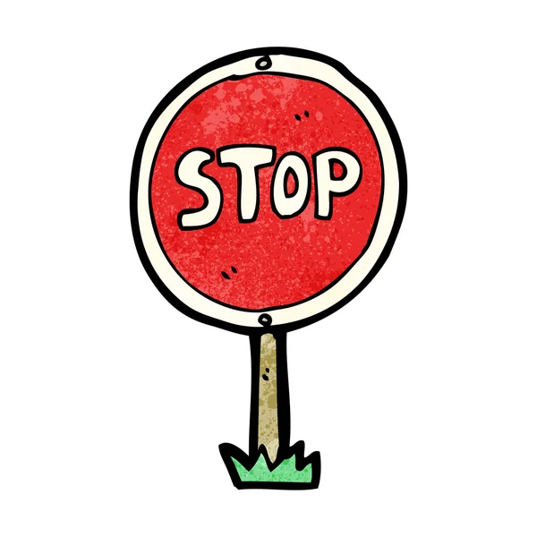 漫画の一時停止の標識 — ストックベクタ