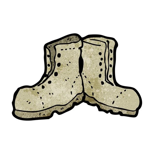 Botas viejas de dibujos animados — Vector de stock