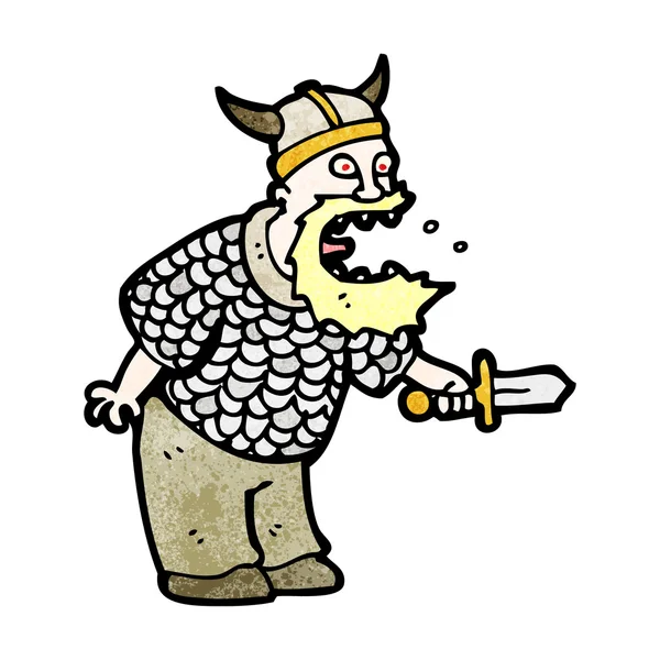 愤怒的维京人卡通 — 图库矢量图片