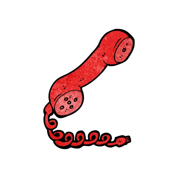 Desenhos animados de telefone retro — Vetor de Stock