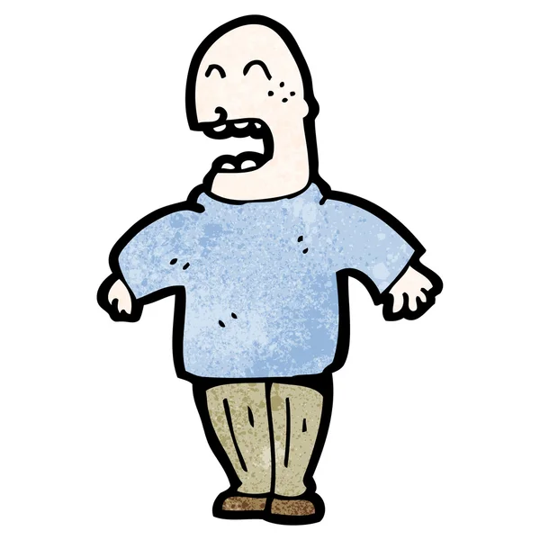 Uomo calvo cartone animato — Vettoriale Stock