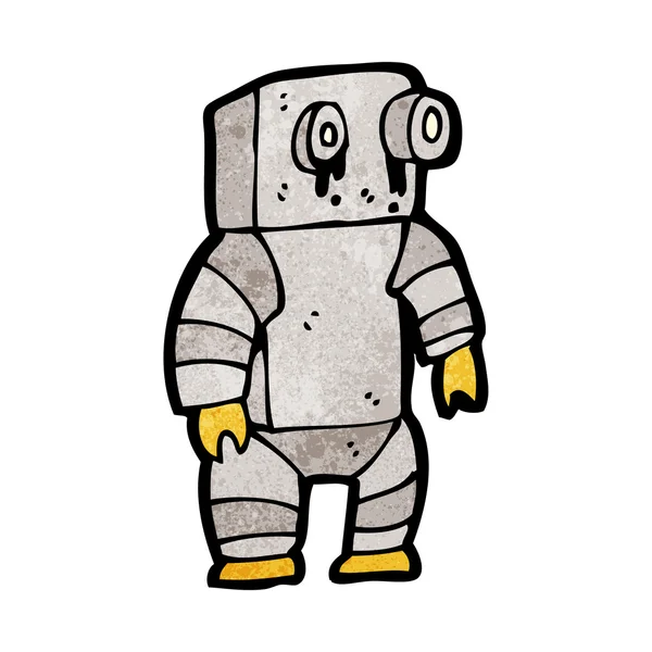 Weinen Roboter-Cartoon — Stockvektor