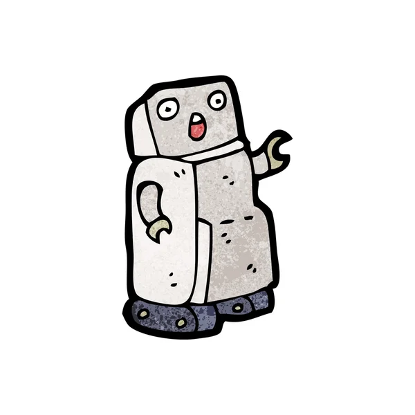 Robot hizmetçi karikatür — Stok Vektör