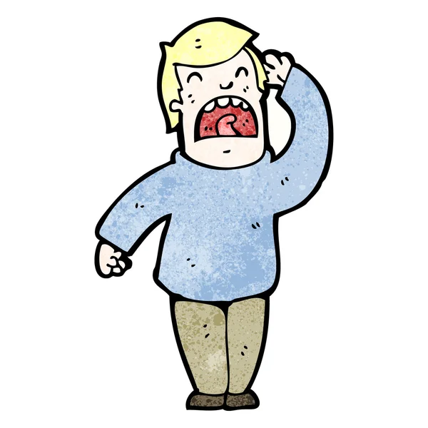 Crier homme dessin animé — Image vectorielle