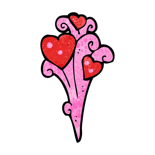 Розовый всплеск с сердцем — стоковый вектор